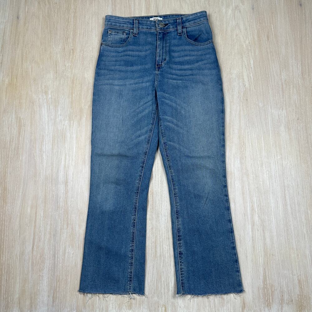 BDG Urban Outfitters High Rise Crop Kick Flare Casual Denim Edgy Grunge Jeans 27